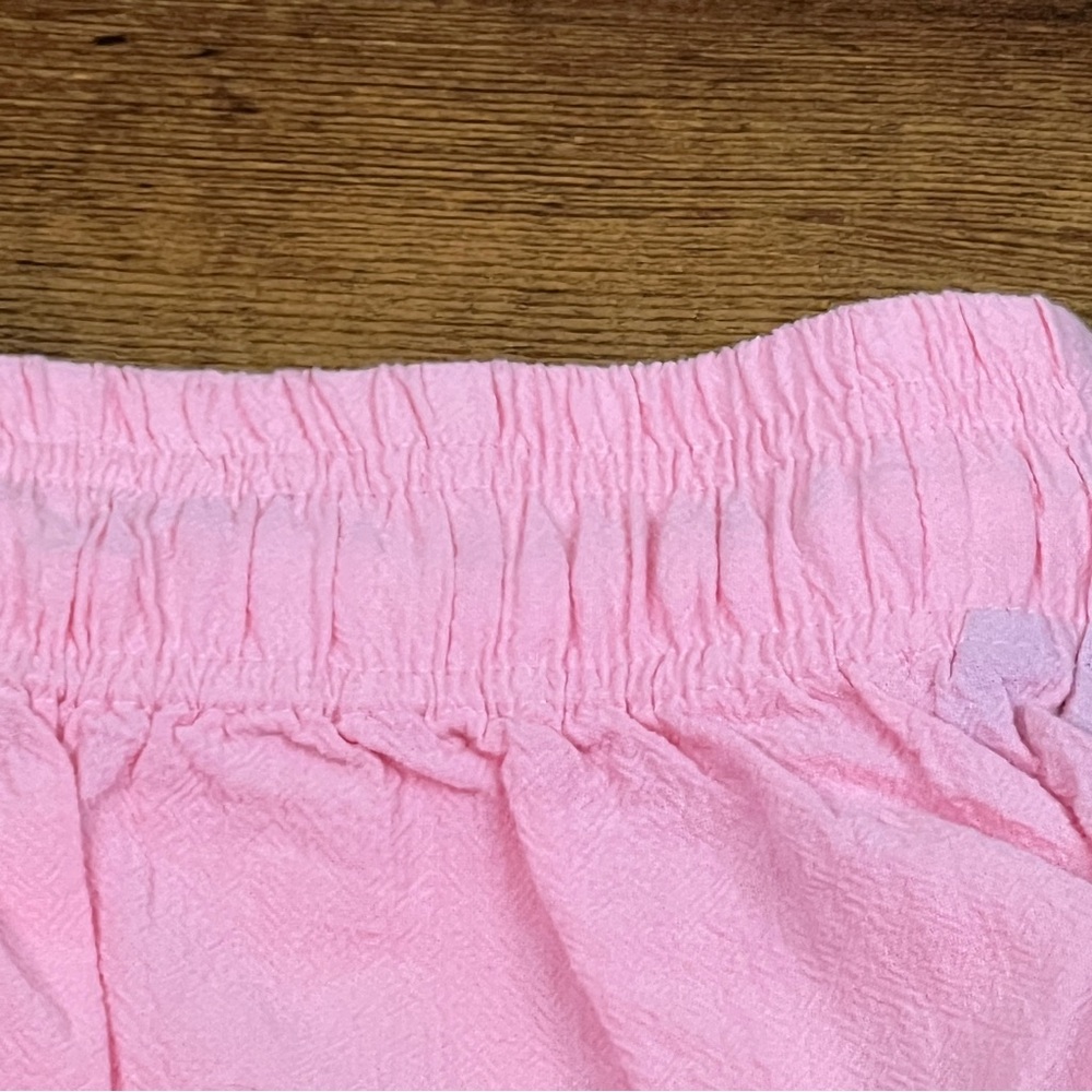 Cotton Connection Vintage Size Med. Crinkle Pink Bermuda Shorts w/Front … - Picture 6 of 9